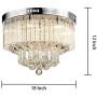Modern K9 Crystal Raindrop Chandelier Lighting Flush Mount LED Ceiling Light Fixture Pendant Lamp for Dining Room Bathroom Bedroom Living Room (Crystal Ceiling light2)