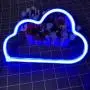 Cloud Neon Sign Decorative LED Night Light Art Wall Decor for Bedroom Birthday Party Powered by Battery/USB (Blue)