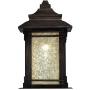 Hickory Point Rustic Farmhouse Outdoor Wall Light Fixture Walnut Bronze 16 1/2'' Frosted Cream Glass for House Porch Patio - Franklin Iron Works