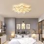Mscoreray Living Room Dimmable Ceiling Light Led Lotus Flush Mount Ceiling Lights with Remote Control,10 Petals,3 Colors,1800Lm,140W