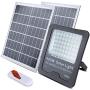 400W Solar Flood Lights Outdoor, 432 LEDs IP66 Waterproof Dual Panel Remote Control Dusk to Dawn Solar Powered Flood Street Security Lights for Yard, Garden, Swimming Pool, Pathway, Basketball Court