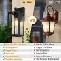 Dusk to Dawn Sensor Outdoor Wall Sconce, Exterior Wall Lantern Fixture with E26 Base Socket, Wall Mount Lights Anti-Rust Waterproof Matte Black Wall Lamp with Clear Glass Shade for Garage, Doorway