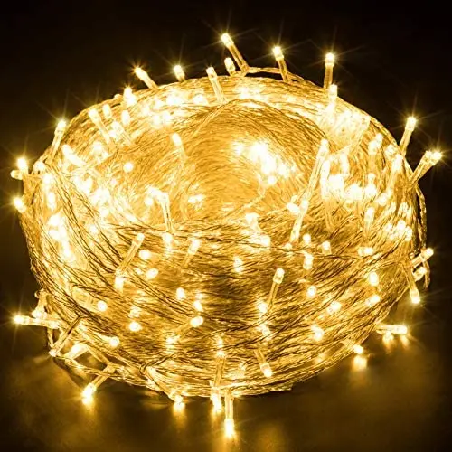 LED Christmas String Lights - Novtech 328FT 500LEDs Long Twinkle Fairy Lights Indoor Outdoor Xmas Decorative Lights - Plug in Decoration Lights for Christmas Tree Room Porch Valentine Day - Warm White LED Christmas String Lights - Novtech 328FT 500LEDs Long Twinkle Fairy Lights Indoor Outdoor Xmas Decorative Lights - Plug in Decoration Lights for Christmas Tree Room Porch Valentine Day - Warm White