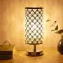 Crystal Touch Table Lamp with 2 Dual Fast USB Charging Ports, FOLUR 3-Way Dimmable Accent Bedside Light with E26 Bulb Included, Nightstand Desk Lamps Night Light for Bedroom, Living Room, Guest Room