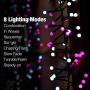 Quntis Christmas Fairy String Lights - 13FT 400 LEDs Waterproof Outdoor Indoor Valentines Day Globe Lights - Linkable and 8 Flash Modes for Wedding Party Backyard Bedroom Home Decoration, Pink White