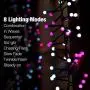 Quntis Christmas Fairy String Lights - 13FT 400 LEDs Waterproof Outdoor Indoor Valentines Day Globe Lights - Linkable and 8 Flash Modes for Wedding Party Backyard Bedroom Home Decoration, Pink White