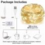 Twinkle Star 200 LED 66ft Fairy String Lights USB & Adapter Powered, Dimmable Control Starry Silver Wire String Lights Home Lighting Indoor Outdoor Bedroom Wedding Party Decoration, Warm White