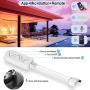 LED Strip Lights 50ft, Hiromeco Music Sync LED Lights Bluetooth App Controlled with Remote Mic Color Changing, 5050 Smart RGB Rope Lights for Kids Kitchen Room Lights (APP+Remote+Mic+3 Button)