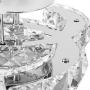 LAKIQ LED Crystal Flush Mount Ceiling Lighting Fixture Modern Living Room Bedroom Close to Ceiling Light with Sparkling Crystal Beads(11’’, White Light)