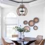 Farmhouse Cottage 4-Light Candle Wood Chandelier, French Country Wooden Light Fixture Wood Pendant Ceiling Light for Dining Room, Living Room, Foyer, Hall, Restaurant - Burlywood