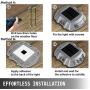 Happybuy Driveway Lights 8-Pack Solar Driveway Lights Bright White with Screw Solar Deck Lights Outdoor Waterproof Wireless Dock Lights 6 LEDs for Path Warning Garden Walkway Sidewalk Steps