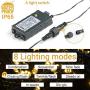 Marchpower Christmas String Light- 300 LED 131 feet 8 Modes Battery Operated Fairy Lights, Waterproof Indoor/Outdoor Decorative Lights for Xmas Tree Wedding Party Festival, Warm White