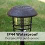 Solpex 4 Pack Solar Pathway Lights, Glass Metal Waterproof Solar Lights Outdoor, Warm White Solar Garden Lights for Yard, Path, Landscape and Walkway