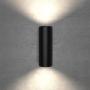 GetInLight LED Outdoor Cylinder Wall Sconce, Matte Black, Wall Lamp with Double Directions, Non-Dimmable, 12 Inch, 24W, 3000K(Soft White), Waterproof IP65 Outdoor Wall Light for Porch,IN-0601-D1-BK-30