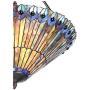 Peacock Glass Bronze Tiffany Pendant Chandelier 20'' Wide Modern Stained Glass 3-Light Fixture for Dining Room House Foyer Kitchen Island Entryway Bedroom Living Room - Robert Louis Tiffany