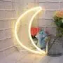 Warm White Moon Neon Sign for Home Decoration Night neon Light for Wall Decoration Battery/USB Plug LED Neon Light for Living Room Christmas Party