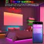 Smart WiFi LED Strip Lights Works with Alexa, Google Home Brighter 5050 LED, 16 Million Colors Phone App Controlled Music Light Strip for Home, Kitchen, TV, Party, for iOS and Android, 32.8ft