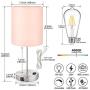 Touch Control Table Lamp, 3 Way Dimmable Modern USB Desk Lamp with 2 Fast Charging Ports and AC Outlet, Bedside Nightstand Lamp for Bedroom, Living Room, Office, ST64 6W 4000K LED Bulb Included Touch Control Table Lamp, 3 Way Dimmable Modern USB Desk Lamp with 2 Fast Charging Ports and AC Outlet, Bedside Nightstand Lamp for Bedroom, Living Room, Office, ST64 6W 4000K LED Bulb Included