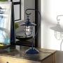 Henn&Hart Nautical Bedside Table Lamp for Kitchen, Dining Room, Living Room, Foyer, Blue