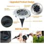 LCARED Solar Ground Lights,Disk Lights Outdoor Waterproof 8 LED Landscape Lighting Solar Powered Garden Lights for Pathway, Yard, Deck, Patio, Walkway (16 Packs Warm White) …