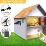 Solar Lights Outdoor Super-Bright LEDs Security - Upgrade 3 Color Solar Powered Lights,IP65 Waterproof Remote Control Shed Lights Pendant Light with Adjustable Solar Panel for Outdoor/Indoor Lighting