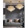 Modern Crystal Chandelier Ceiling Light, EternalUS Chandelier Pendant Lighting, Luxury Chandelier Light Fixture For Kitchen Bedroom Dining Room Living Room, Dia 24 Inch