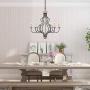 Lampundit 6-Light Farmhouse Chandelier for Dining Room Kitchen Island Lighting Hanging Fixture, 27.5 inches Diameter, Oil Black & Gray Finish Lampundit 6-Light Farmhouse Chandelier for Dining Room Kitchen Island Lighting Hanging Fixture, 27.5 inches Diameter, Oil Black & Gray Finish