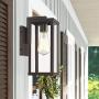 Odeums Outdoor Wall Lantern, Exterior Wall Mount Lights, Outdoor Wall Sconces, Wall Lighting Fixture in Oil Rubbed Finish with Clear Glass (Oil Rubbed Bronze-Wall Light, 1 Pack)