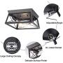 HMVPL Industrial Close to Ceiling Light, Farmhouse Light Fixtures Flush Mount Lighting Mini Ceiling Lamp 2-Light for Kitchen Island Dining Room Bedroom Foyer Hallway