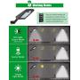 ENGREPO 1000 Lumens 66 LEDs Solar Motion Sensor Light Outdoor with Remote Control for Yard, Garage, Garden, Patio, Porch, Deck. Black