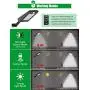 ENGREPO 1000 Lumens 66 LEDs Solar Motion Sensor Light Outdoor with Remote Control for Yard, Garage, Garden, Patio, Porch, Deck. Black
