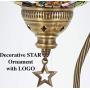 New BOSPHORUS Stunning Handmade Swan Neck Turkish Moroccan Mosaic Glass Table Desk Bedside Lamp Light with Bronze Base (Brown)