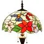 Tiffany Style Floor Standing Lamp W16H64 Inch Tall Stained Glass Hummingbird Design Lampshade 2E26 Antique Reading Light Resin Base S101 WERFACTORY Lamps Bedroom Living Room Bedside Table Lover Gifts