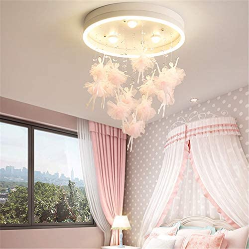 RUNNUP Fairy LED Ceiling Mount Light Romantic with Stepless Dimming&Remote Control Chandelier for Child Bedroom,Girls Room,Baby Room,Dance Room,Pink RUNNUP Fairy LED Ceiling Mount Light Romantic with Stepless Dimming&Remote Control Chandelier for Child Bedroom,Girls Room,Baby Room,Dance Room,Pink