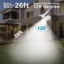 Motion Sensor Solar Lights Outdoor - 800Lumens Spotlight Solar Security Lights IP66 Waterproof, Wireless Solar Flood Light for Porch Garden Patio Driveway Pathway, Aluminum, 2-Pack (White)