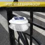 Solar Gutter Lights,Outdoor 9 LED Fence Light Waterproof Security Lamps for Eaves Garden Landscape Pathway (Cool White, 6 Pack)