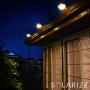 Outdoor Solar Gutter Lights (4 Lights), Waterproof LED Warm Light for Outside Use: Gutter, Roof, Fence, Patio, Porch, Garden, Wall, Yard, Attic, or Walkway