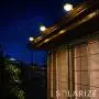Outdoor Solar Gutter Lights (4 Lights), Waterproof LED Warm Light for Outside Use: Gutter, Roof, Fence, Patio, Porch, Garden, Wall, Yard, Attic, or Walkway
