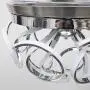TiptonLight Modern Folding Ceiling Fans with Lights, 42 Inch LED Ceiling Fan with Light and Remote Control Crystal Chandelier Chrome Light Dining Room Decorative
