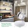 Elfeland LED Closet Lights LED Spotlight Wireless Puck Lights with Remote Battery Operated Accent Lights Dimmable Cabinet Lights with Rotatable Light Head Stick on Anywhere Indoor,Warm White(2 Pack)