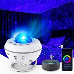 Star Projector, 10 Colors WiFi Galaxy Light Projector for Bedroom Working with Smart App & Alexa, Starry Light Projector with Remote & Bluetooth, Ocean Wave Projector Lights for Bedroom Kids, Adults