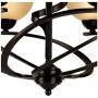 Dark Mocha Chandelier 27 1/2'' Wide Swirling Ribbon Rustic Amber Glass 6-Light Fixture for Dining Room House Foyer Kitchen Island Entryway Bedroom Living Room - Franklin Iron Works