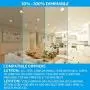 TORCHSTAR Essential Series 12-Pack 13.5W 6 Inch Slim LED Panel Downlight with J-Box, Dimmable 1000lm Ultra-Thin LED Recessed Light, ETL & Energy Star Listed, 3000K Warm White, White