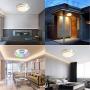 Smart Ceiling Light LED Ceiling Light for Bedroom,RGB Multicolor LED Bed Room Lamp Compatible with Alexa Echo Google Home Siri Dimmable Voice Remote Control Light Fixture for Living Room,13''18W