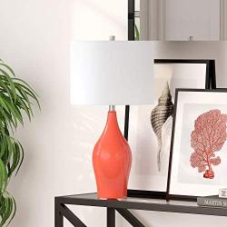 Henn&Hart TL0281 Ceramic Table Lamp, Coral