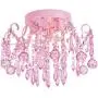 Q&S Mini Chandelier Crystal,Pink Chandelier, Small Crystal Ceiling Light Fixture Bedroom Bathroom Closet,3 Lights G9 W12''