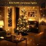 BOLTLINK Outdoor Christmas String Lights, Indoor Outside 300 LED 105ft Christmas Tree Fairy Twinkle Decorative Lights for Halloween Wedding Party Patio Garden Holiday, Warm White