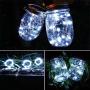 SunKite Solar Mason Jar Lights, 12 Pack 30 LED Waterproof Fairy Firefly Jar Lids String Lights with Hangers(NO Jars), Patio Yard Garden Wedding Decoration - Cool White