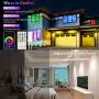 65.6ft LED Strip Lights Bluetooth, Ultra-Long Smart RGB LED Light Strip Music Sync 600 LEDs 5050 SMD Color Changing LED Strip Lights with 40 Keys IR Remote for Bedroom Kitchen Under Cabinet(2x32.8FT)