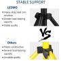Upgraded Adjustable Tripod Stand for LED Flood Light 6.55 Feet Stainless Steel Heavy Duty LED Work Light Tripod Stand for Auto, Home, Work, Job, Construction, Camping, Indoor and Outdoor Use